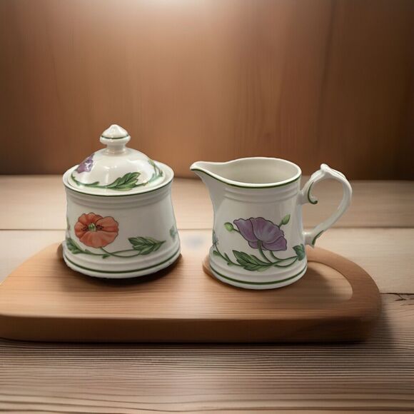 Villeroy & Boch Amapola Handled Creamer & Sugar Set - Picture 1 of 5